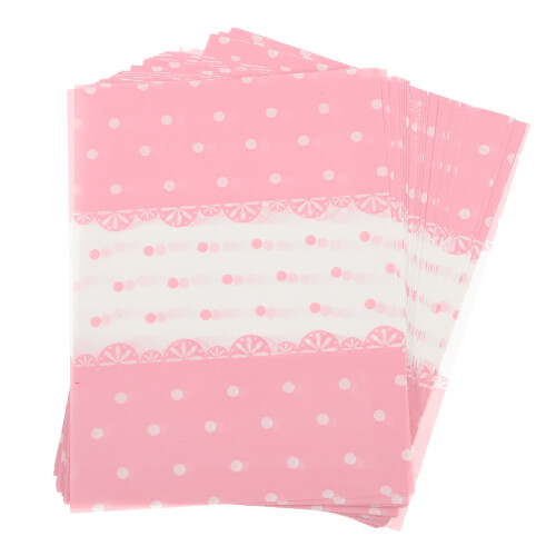 Papier Rose Pois Doux Pour Confiserie 1