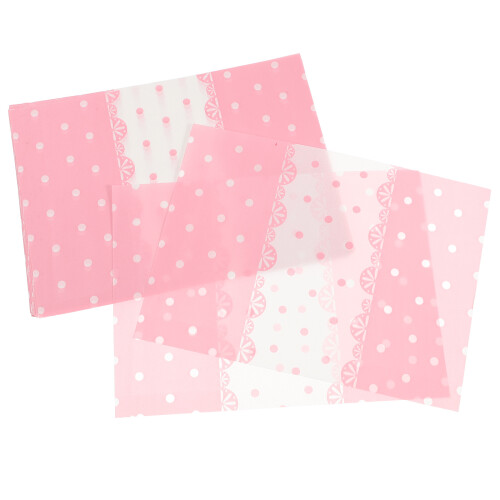 Papier Rose Pois Doux Pour Confiserie 2