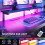 Corner Desk with Drawers, Reversible L Shaped Computer Desk with LED Lights, U Shaped Gaming Table with Powers Outlets 5