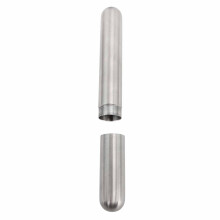 Stylish Cigar Holder Tube Stainless Steel - Holds Single Keeps Fresh!-
