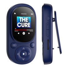 Lettore MP3 con Clip da 32 GB Lettore Musicale Portatile Lettore Mp3 Mp4 con Contapassi con Registrazione Radio FM per Bambini-Blu