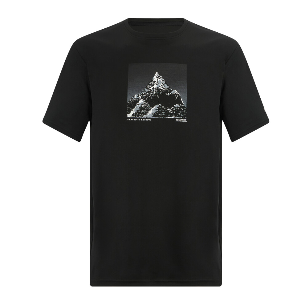 Regatta (3Xl, Black) Mens Fingal Mountain T-Shirt