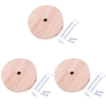 3X Lamp Base Concise Style Modern Ceiling Plate Wooden Ceiling Holder E27 Lamp Fitting Chandelier Base DIY Lighting