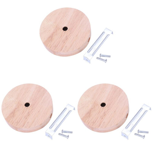 3X Lamp Base Concise Style Modern Ceiling Plate Wooden Ceiling Holder E27 Lamp Fitting Chandelier Base DIY Lighting 1
