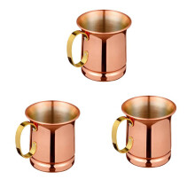 3X Stainless Steel Beer/Milk Mug,Handcrafted Moscow Mule Cup,Moscow Mule,Drinkware Tableware