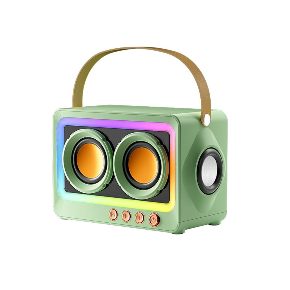 Portable Subwoofer Speaker Wireless Hifi Sound Audio Box Wireless Mp3 Speaker Green 6032697248995