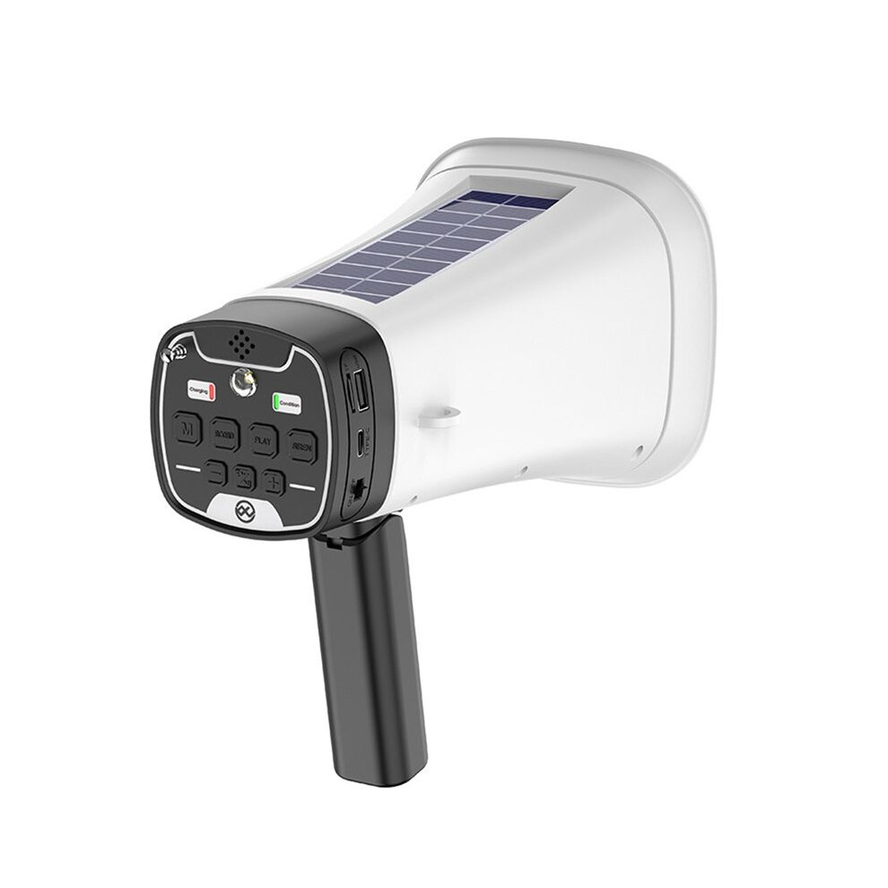 Solar Megaphone Speaker Portable Wireless Bt Pa Bullhorn Outdoor Recording Speaker Multifunctional Handheld Amplifier,A 6033650034150