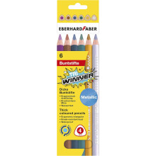Eberhand Faber TRI Winner Colouring Pencils Metallic Pack of 6