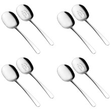 Serving Spoons Set, 10 Inch Slotted Spoon and Serving Spoon, Spoons Silverware, Cooking Spoon, Pasta Spoon,Pack of 8