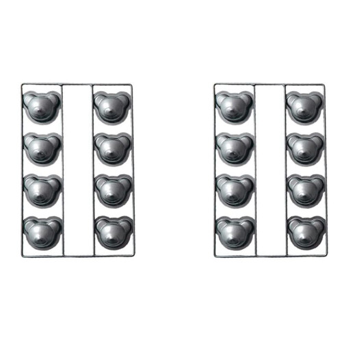 2X 8 Cavity Non-Stick Cake Baking Pan,Non-Stick Cute Bear Muffin DIY Dessert Pastry Baking Decor Tools for Baking Tool 1