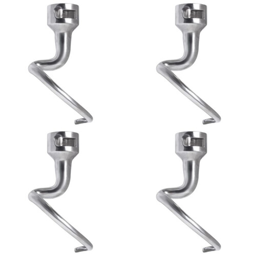 4X Spiral Dough Hook for  4.5-5 Quart Tilt- Stand Mixer, Dough Hook Replacement for  Attachment