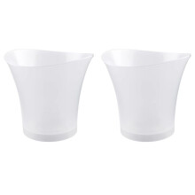 2X 5L Waterproof Plastic LED Ice Bucket, Bars Nightclubs LED Light Champagne Beer Bucket (Color Changing)