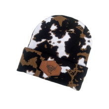 Gorro de Invierno con Estilo con Estampado de Vaca para Mujer, Gorro de Punto CáLido y CóModo, DiseñO con PuñOs, Gorro de Moda EláStico para