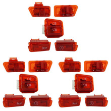 15x Motorcycle Turn Signal Far and Near Light Horn Button for Scooter GY6 50Cc 125Cc 150Cc DIO AF17 Red