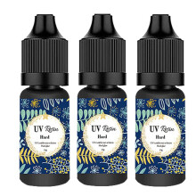3X Hard UV Resin Glue Clear Ultraviolet Curing Quick Drying Epoxy Resin UV Glue DIY Jewelry Making Tools, 10G