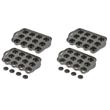 4 Pack Muffin Cheesecake Pan with Removable Bottom, 12 Cavity Nonstick Cupcake Pan