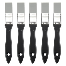 5X Pinceau de Couleur en Silicone Pinceau Large et Ferme en Silicone Plat Outil de Peinture Flexible à Base D'Acrylique et D'Eau, 1 Pouces
