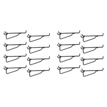 Ganci per Mensole con Pannelli con Picchetti, Set Ganci nel Metallo 16 Pezzi da 6 Pollici, Organizer con Pannelli con Picchetti per Garage,Banchi