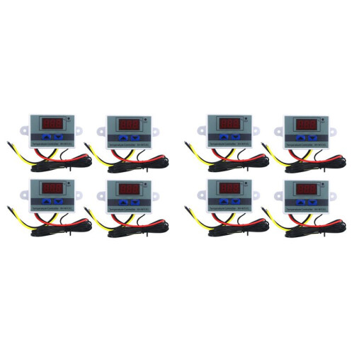 8Pcs 220V Ac Digital Led Temperature Controller Xh-W3001 for Incubator Cooling Heating  Thermostat Ntc Sensor