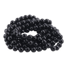 Fashion Faux Pearl Long Sweater Chain Necklace--black