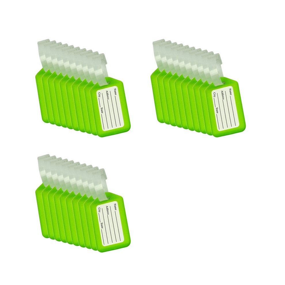 30X Luggage Tags Suitcase Identifier Label Accessories - Green 6032434170923