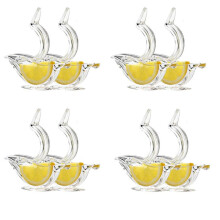 Presse-Agrumes Manuel en Citron, Presse-Agrumes Manuel en Acrylique, Presse-Fruits Transparent Portable, Forme D'Oiseau, Presse-Agrumes Ă Main (8PC)