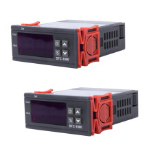2X 220V Digitale STC-1000 Temperatura controllore Termostato Regolatore + Sensore Sonda