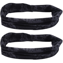 2X Gym Sports Absorbent Sport Sweat Headband Elastic Sweatband for Men and Women Yoga Hair Bands Graffiti Gray