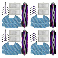 36 Pieces Roller Side Brush Wipe Filter Replacement for Powerbot-E VR05R5050WK Vacuum Cleaner Spare Parts