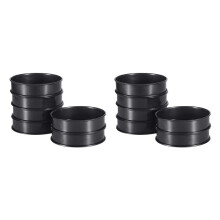 12 Stuks Crumpetringen, 4 Inch Dubbelgewalst Roestvrij Staal Ronde Cake Taart Koekje Ei Burger Ringen Mal voor Bakken Koken