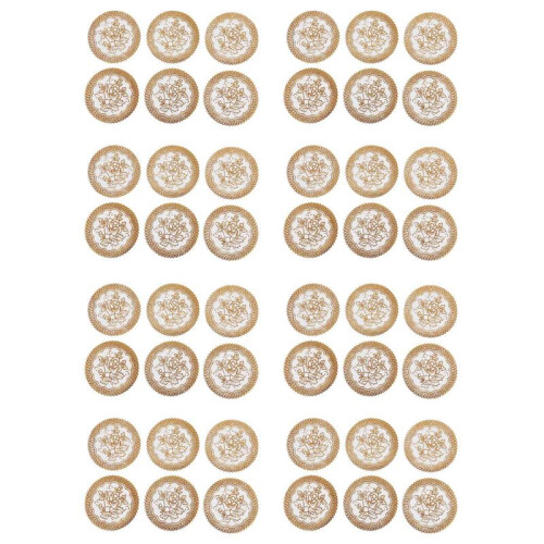 48 Beautiful Gold Colored Dining Table Coasters with Flowers