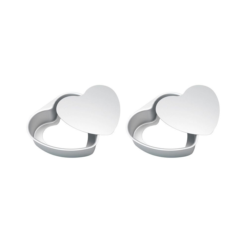 2Pcs 8 Inch Heart Shaped Cake Pan, Aluminium Heart Cake Tin,Non-Stick Springform Baking Pan Mould For Making Cakes 6031396566515