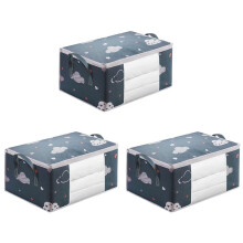 3X Bolsa de Armazenamento, Bolsa de Armazenamento de Edredom para Armazenamento de Roupas, para Organizar Armário de Quarto, Suéter de Edredom de
