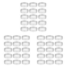 45 Pack Stainless Steel Tart Ring, Heat-Resistant Perforated Cake Mousse Ring, Round Ring Baking Doughnut Tools