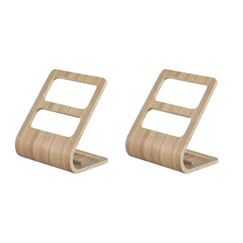 2X Remote Control Caddy Media Organizer, Coffee Table Remote Holder (Log Color) 1