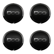 4pcs 133mm Hubcap for 500 Wheels Centre Hub Caps 68078419AC 68078421AC Dust Cover 51884863 Black