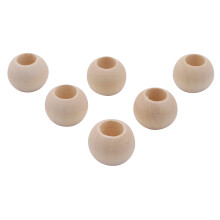 200Pcs Natural Wooden Beads, 20mm Wood Spacer Beads Round Wood Loose Beads For Jewellery Making