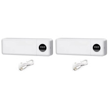 2X UVC Wall-Mounted Toothbrush Sterilizer and Holder Toothbrush Cleaner Toothbrush Holder with 4 Toothbrush Slots