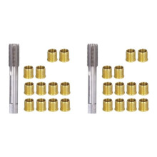 24x Zündkerzengewinde-Reparaturwerkzeuge, Hochgeschwindigkeitsstahlhahn-Zündkerze mit M14X1,25-Einsätzen und M16X1,25-Gewindebohrersatz