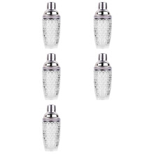 5X 13Oz Glass Cocktail Shaker Set - Glass Shaker for Cocktails, Drink Shakers Cocktail and Cocktail Shakers Silver