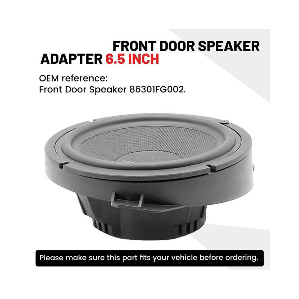 6X Front Door Speaker Adapter 6.5 Inch For Forester Impreza Outback Wrx/Sti Audio Speaker Spacer Ring Bracket 6033789835024