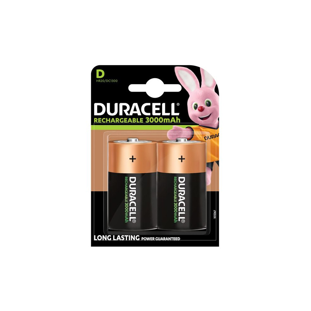 Duracell Rechargeable D Size 2 Pack