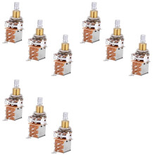 9Stck A500K Potentiometer Push-Pull-Schalter Gitarrensteuerpotentiometer E-Gitarren-Tonvolumen-Teile Gold