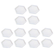 12 Pack Hexagon Silicone Coaster Molds Silicone Resin Mold, Clear Epoxy Molds for Casting with Resin, Concrete