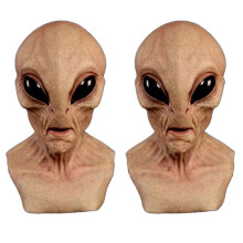 2X Halloween Creepy Latex UFO Eyes Alien Full Party Mask for Adults Masquerade Costume Party Cosplay Alien Mask
