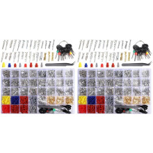 1900pcs Connector Pins Kit Crimped Terminal Pin Automotive Car Electrical 1-3.5mm Male&Female Wire Seals