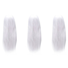 3X Anime Long Straight Hair Wig Cosplay Long Straight Costume, White