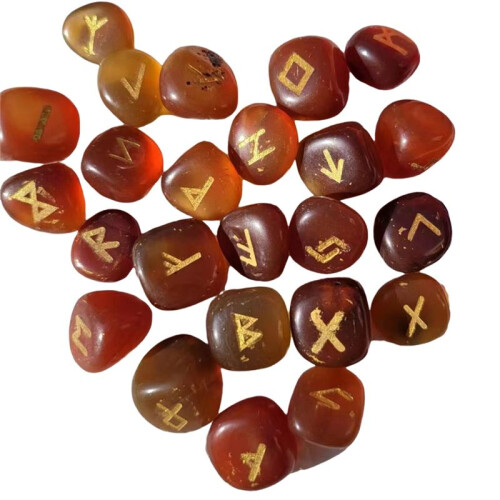 25pcs Natural Amethyst Rune Stone Irregular Divination Agate Rune Gift Decoration Red 1