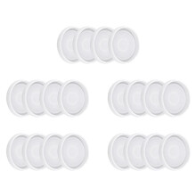 20 Pack Round Silicone Coaster Molds,Clear Epoxy Molds for Casting with Resin,Concrete,Cement and Polymer Clay