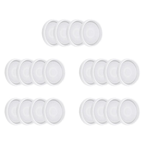 20 Pack Round Silicone Coaster Molds,Clear Epoxy Molds for Casting with Resin,Concrete,Cement and Polymer Clay